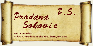 Prodana Soković vizit kartica